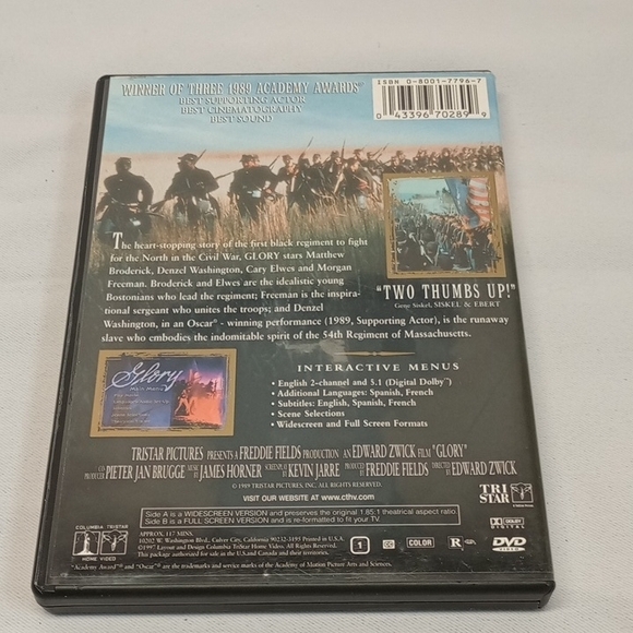 Glory DVD in Black Case Tested - Picture 2 of 5
